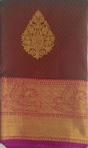 ARNI SILK HALF FINE ZARI SAREE WITH BLOUSE