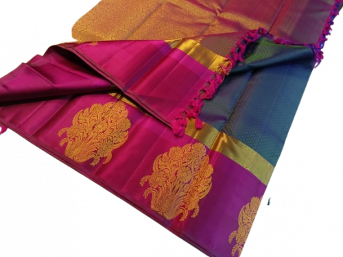 ARNI SILK HALF FINE ZARI SAREE WITH BLOUSE